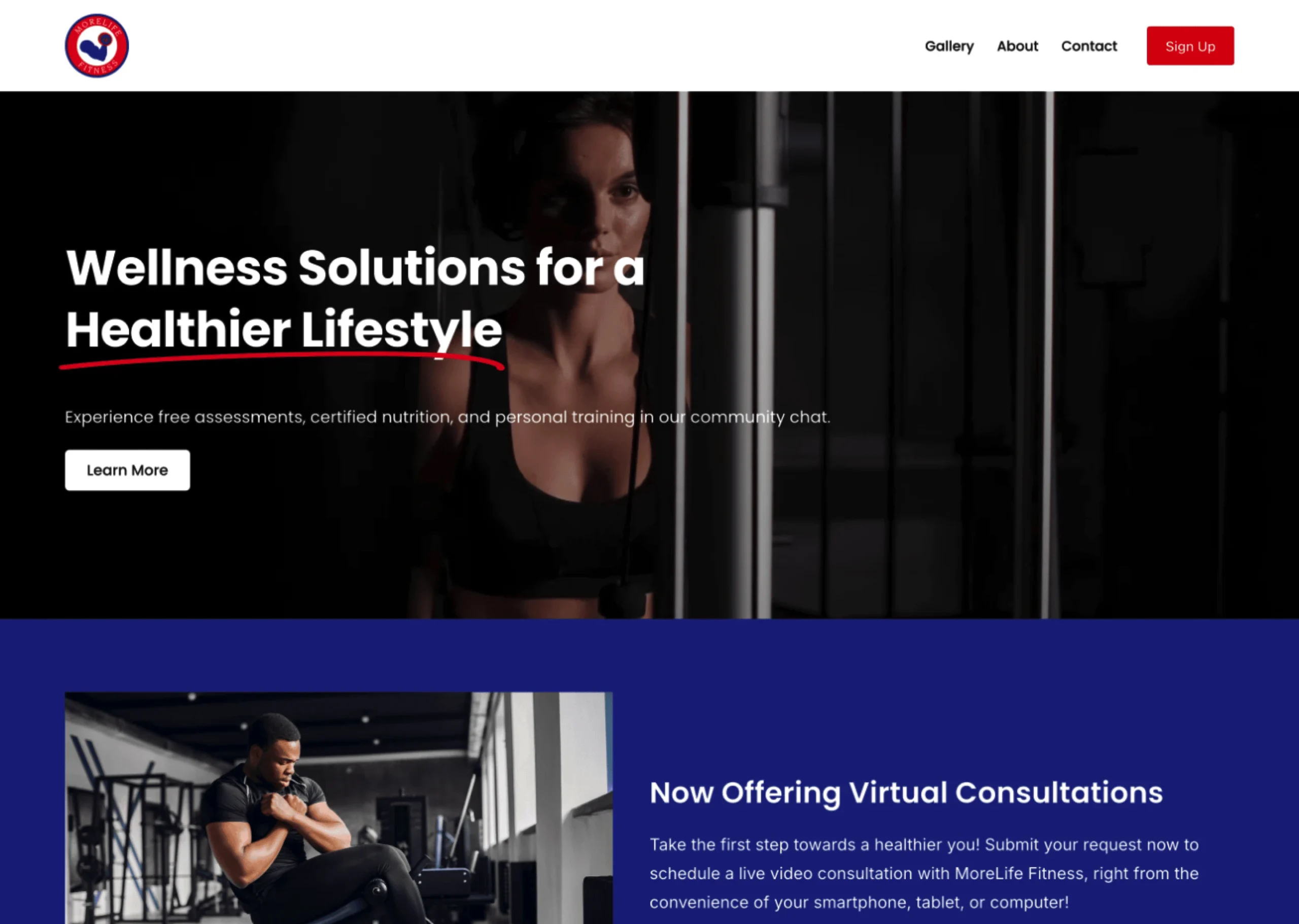 more life fitness website hero