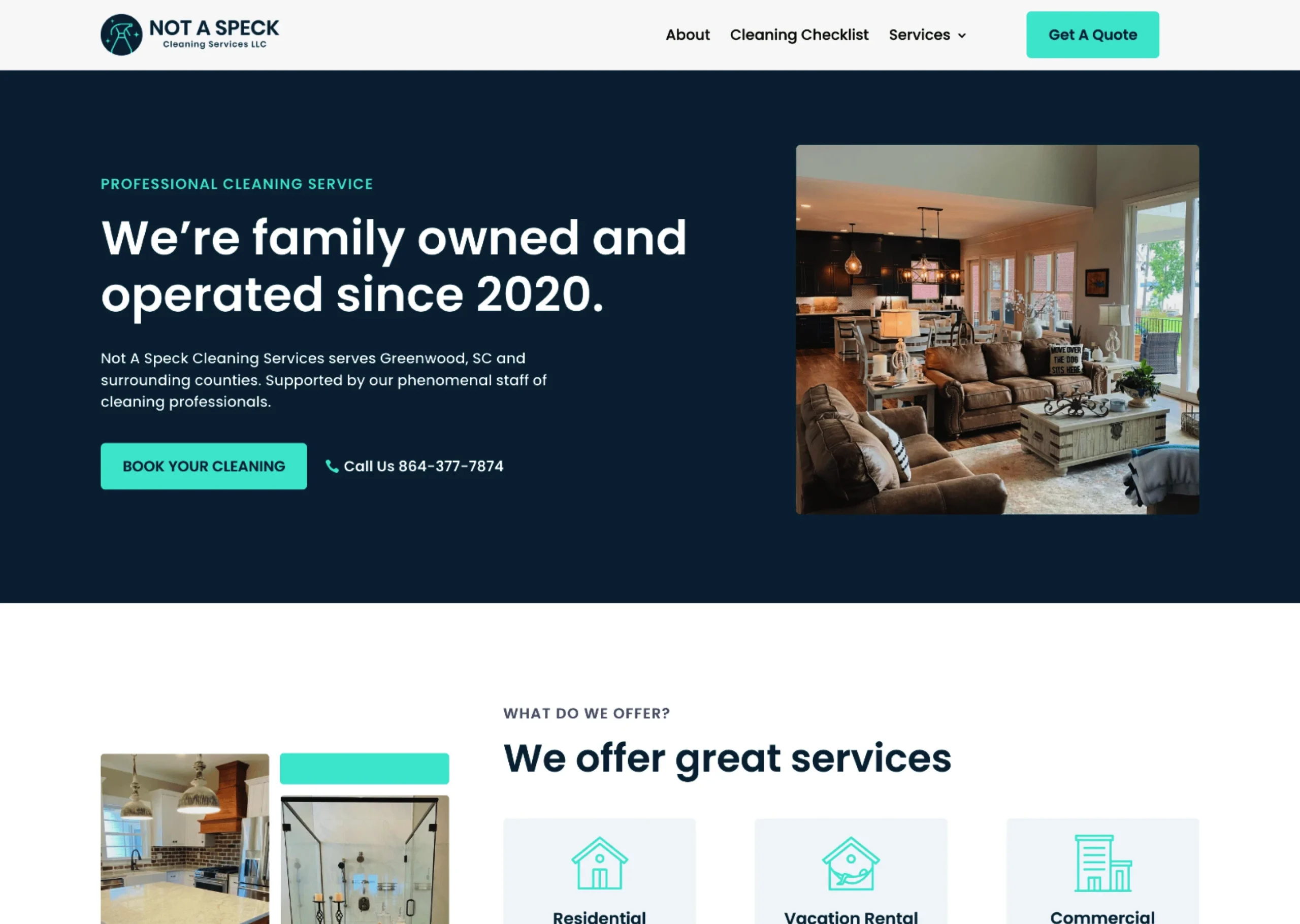 not a speck cleaning service