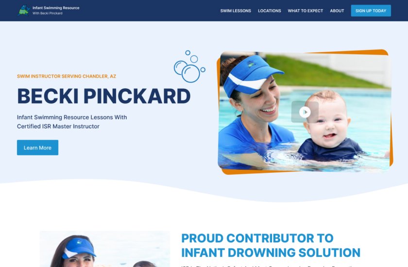 Infant Swimming Resource website