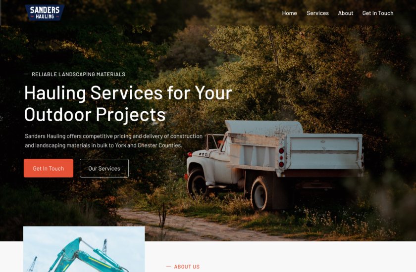 Sander Hauling website