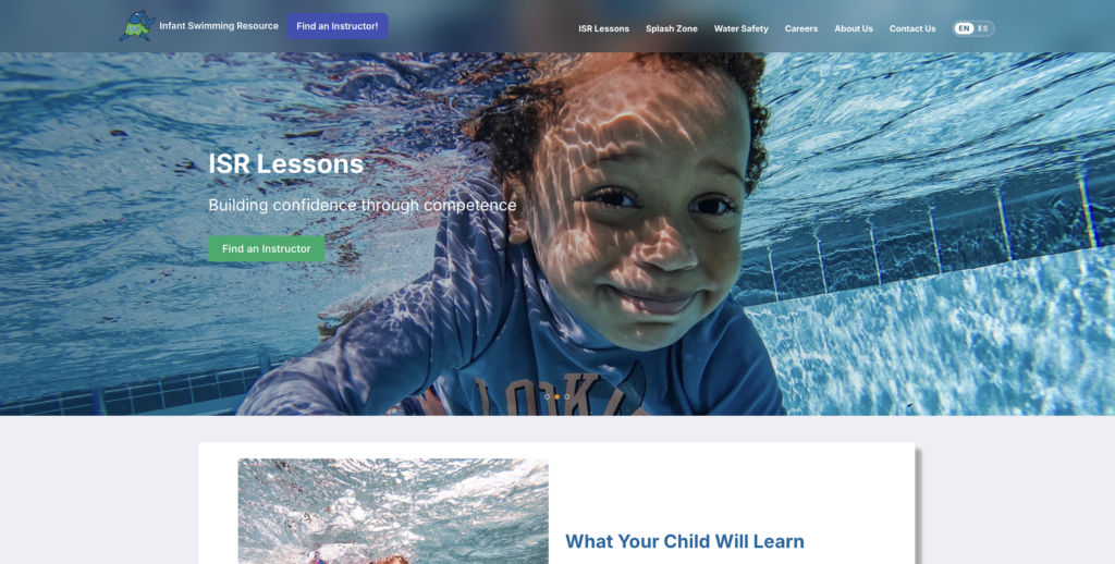 Infant Swimming Resource website