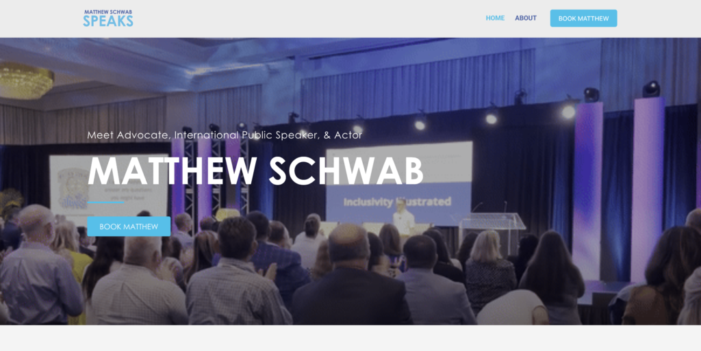 Matthew Schwab Speaks website